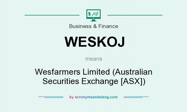 What does WESKOJ mean? It stands for Wesfarmers Limited (Australian Securities Exchange [ASX])
