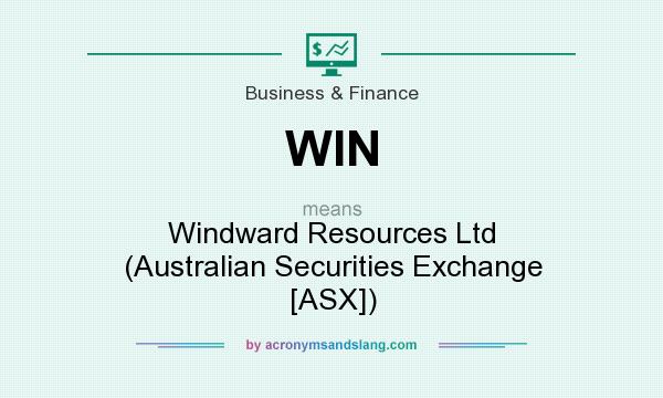 What does WIN mean? It stands for Windward Resources Ltd (Australian Securities Exchange [ASX])