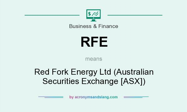 What does RFE mean? It stands for Red Fork Energy Ltd (Australian Securities Exchange [ASX])