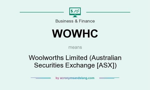 What does WOWHC mean? It stands for Woolworths Limited (Australian Securities Exchange [ASX])