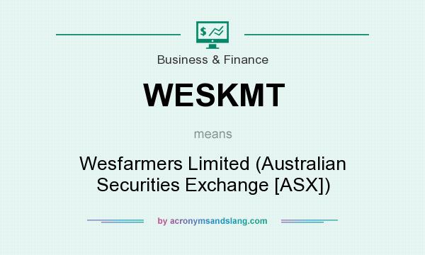 What does WESKMT mean? It stands for Wesfarmers Limited (Australian Securities Exchange [ASX])