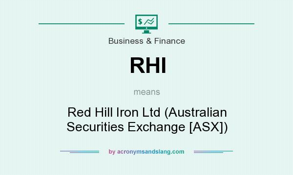 What does RHI mean? It stands for Red Hill Iron Ltd (Australian Securities Exchange [ASX])