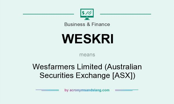 What does WESKRI mean? It stands for Wesfarmers Limited (Australian Securities Exchange [ASX])