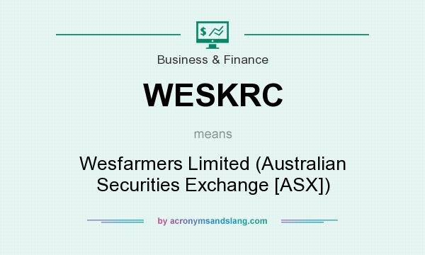 What does WESKRC mean? It stands for Wesfarmers Limited (Australian Securities Exchange [ASX])