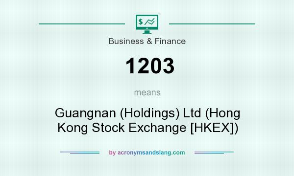 What does 1203 mean? It stands for Guangnan (Holdings) Ltd (Hong Kong Stock Exchange [HKEX])