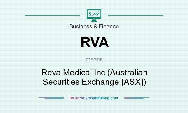 What does RVA mean? It stands for Reva Medical Inc (Australian Securities Exchange [ASX])