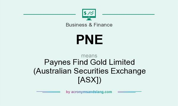 What does PNE mean? It stands for Paynes Find Gold Limited (Australian Securities Exchange [ASX])