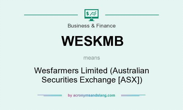 What does WESKMB mean? It stands for Wesfarmers Limited (Australian Securities Exchange [ASX])