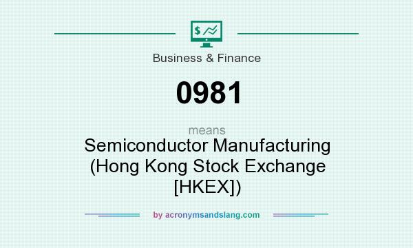 What does 0981 mean? It stands for Semiconductor Manufacturing (Hong Kong Stock Exchange [HKEX])