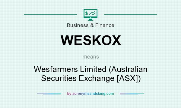 What does WESKOX mean? It stands for Wesfarmers Limited (Australian Securities Exchange [ASX])
