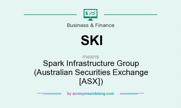 What does SKI mean? It stands for Spark Infrastructure Group (Australian Securities Exchange [ASX])