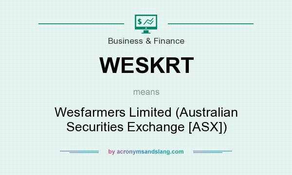 What does WESKRT mean? It stands for Wesfarmers Limited (Australian Securities Exchange [ASX])