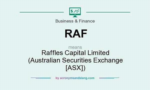 What does RAF mean? It stands for Raffles Capital Limited (Australian Securities Exchange [ASX])