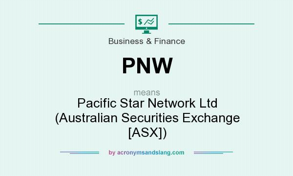 What does PNW mean? It stands for Pacific Star Network Ltd (Australian Securities Exchange [ASX])