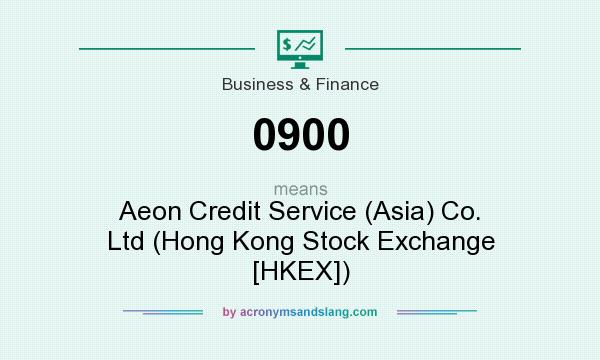 What does 0900 mean? It stands for Aeon Credit Service (Asia) Co. Ltd (Hong Kong Stock Exchange [HKEX])