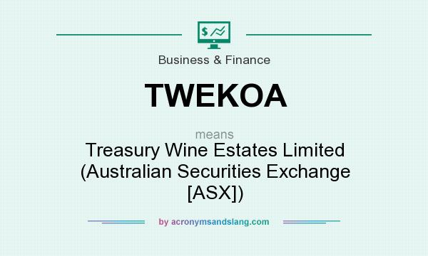 What does TWEKOA mean? It stands for Treasury Wine Estates Limited (Australian Securities Exchange [ASX])