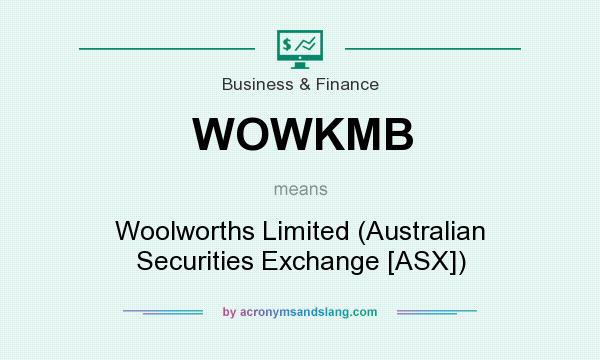 What does WOWKMB mean? It stands for Woolworths Limited (Australian Securities Exchange [ASX])