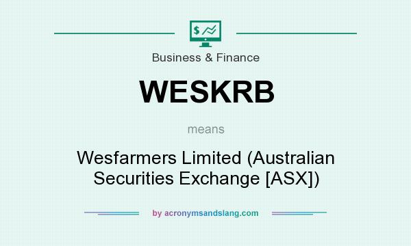 What does WESKRB mean? It stands for Wesfarmers Limited (Australian Securities Exchange [ASX])