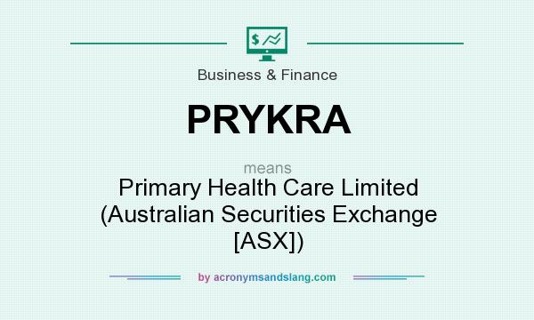 What does PRYKRA mean? It stands for Primary Health Care Limited (Australian Securities Exchange [ASX])