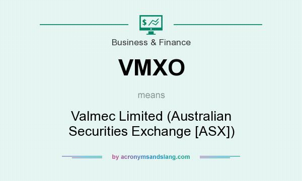 What does VMXO mean? It stands for Valmec Limited (Australian Securities Exchange [ASX])
