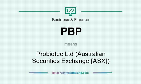 What does PBP mean? It stands for Probiotec Ltd (Australian Securities Exchange [ASX])