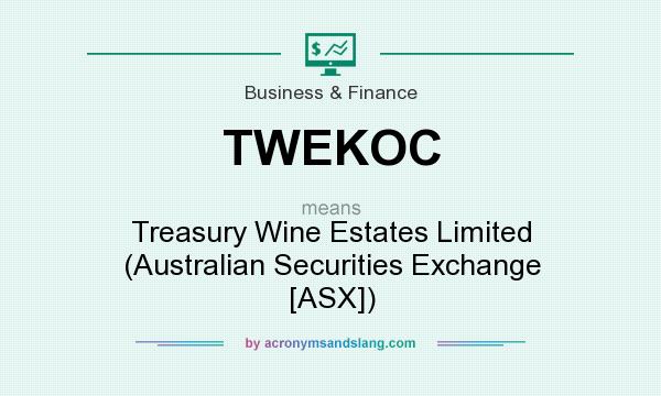 What does TWEKOC mean? It stands for Treasury Wine Estates Limited (Australian Securities Exchange [ASX])