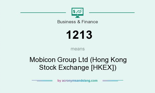 What does 1213 mean? It stands for Mobicon Group Ltd (Hong Kong Stock Exchange [HKEX])
