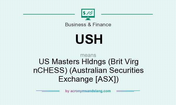 What does USH mean? It stands for US Masters Hldngs (Brit Virg nCHESS) (Australian Securities Exchange [ASX])