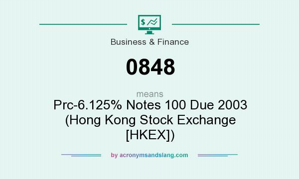 What does 0848 mean? It stands for Prc-6.125% Notes 100 Due 2003 (Hong Kong Stock Exchange [HKEX])