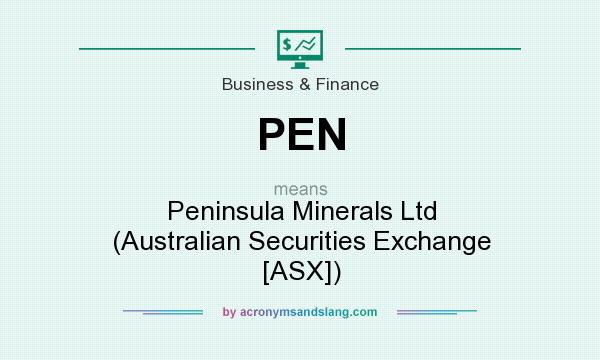 What does PEN mean? It stands for Peninsula Minerals Ltd (Australian Securities Exchange [ASX])