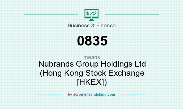 What does 0835 mean? It stands for Nubrands Group Holdings Ltd (Hong Kong Stock Exchange [HKEX])