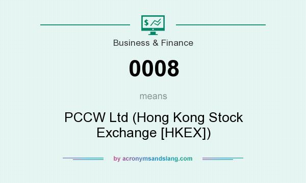 What does 0008 mean? It stands for PCCW Ltd (Hong Kong Stock Exchange [HKEX])