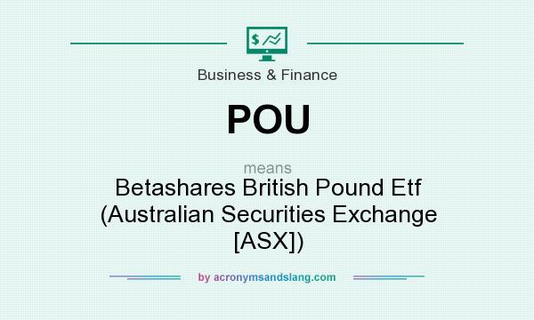 What does POU mean? It stands for Betashares British Pound Etf (Australian Securities Exchange [ASX])