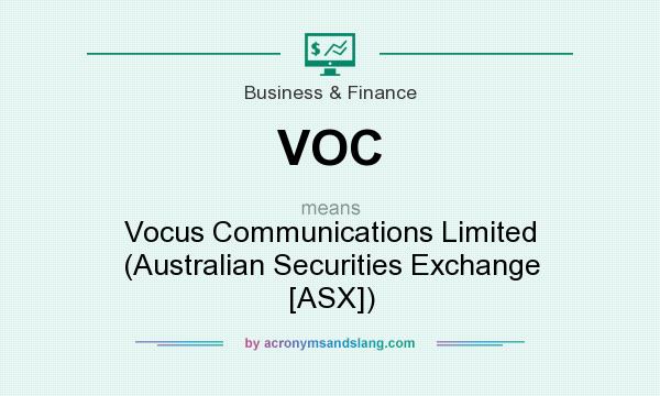 What does VOC mean? It stands for Vocus Communications Limited (Australian Securities Exchange [ASX])