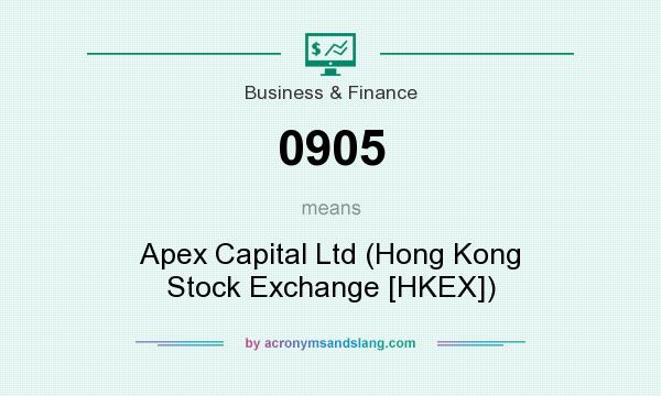 What does 0905 mean? It stands for Apex Capital Ltd (Hong Kong Stock Exchange [HKEX])