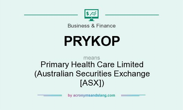 What does PRYKOP mean? It stands for Primary Health Care Limited (Australian Securities Exchange [ASX])