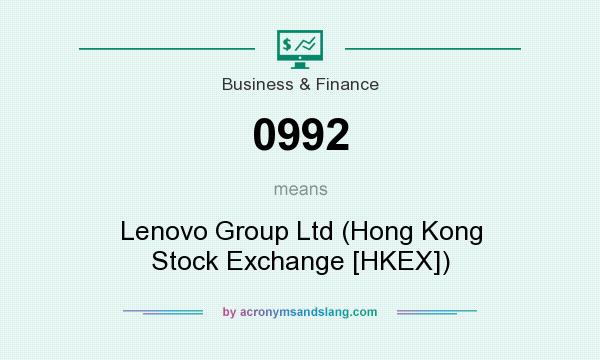 What does 0992 mean? It stands for Lenovo Group Ltd (Hong Kong Stock Exchange [HKEX])