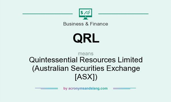 What does QRL mean? It stands for Quintessential Resources Limited (Australian Securities Exchange [ASX])
