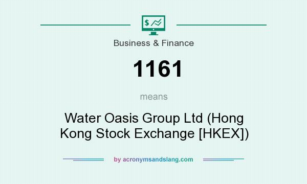 What does 1161 mean? It stands for Water Oasis Group Ltd (Hong Kong Stock Exchange [HKEX])