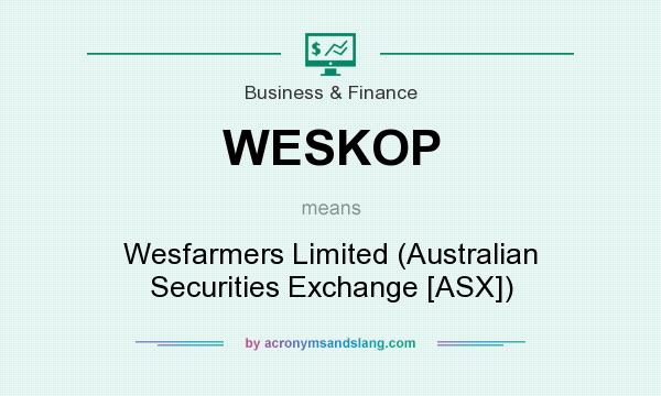What does WESKOP mean? It stands for Wesfarmers Limited (Australian Securities Exchange [ASX])