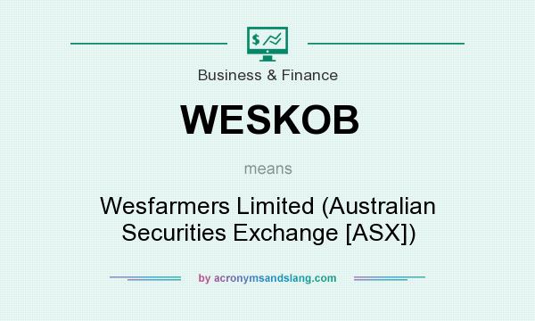 What does WESKOB mean? It stands for Wesfarmers Limited (Australian Securities Exchange [ASX])