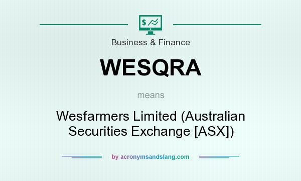 What does WESQRA mean? It stands for Wesfarmers Limited (Australian Securities Exchange [ASX])