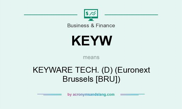 What does KEYW mean? It stands for KEYWARE TECH. (D) (Euronext Brussels [BRU])
