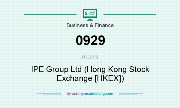 What does 0929 mean? It stands for IPE Group Ltd (Hong Kong Stock Exchange [HKEX])