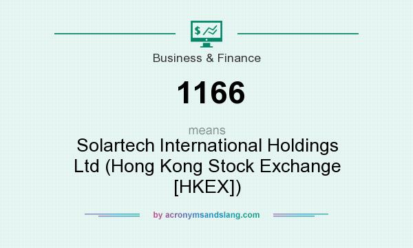 What does 1166 mean? It stands for Solartech International Holdings Ltd (Hong Kong Stock Exchange [HKEX])