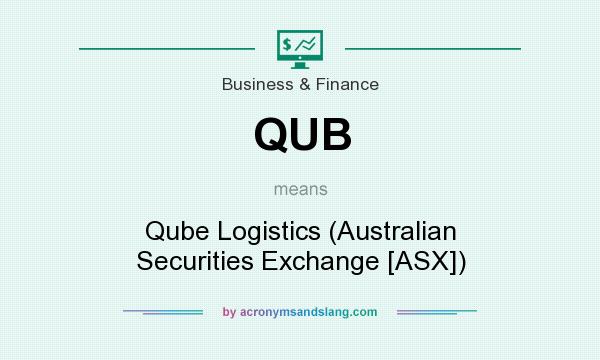 What does QUB mean? It stands for Qube Logistics (Australian Securities Exchange [ASX])