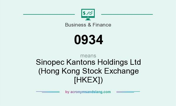 What does 0934 mean? It stands for Sinopec Kantons Holdings Ltd (Hong Kong Stock Exchange [HKEX])