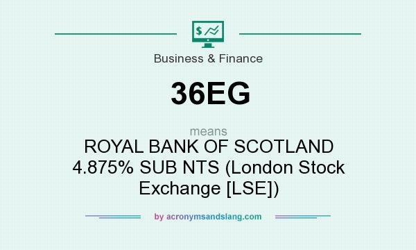 What does 36EG mean? It stands for ROYAL BANK OF SCOTLAND 4.875% SUB NTS (London Stock Exchange [LSE])