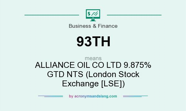 What does 93TH mean? It stands for ALLIANCE OIL CO LTD 9.875% GTD NTS (London Stock Exchange [LSE])