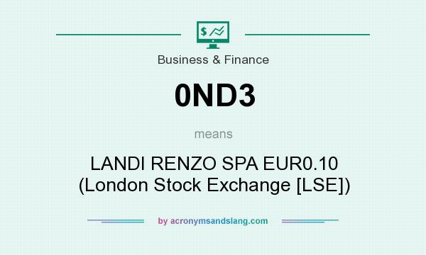 What does 0ND3 mean? It stands for LANDI RENZO SPA EUR0.10 (London Stock Exchange [LSE])